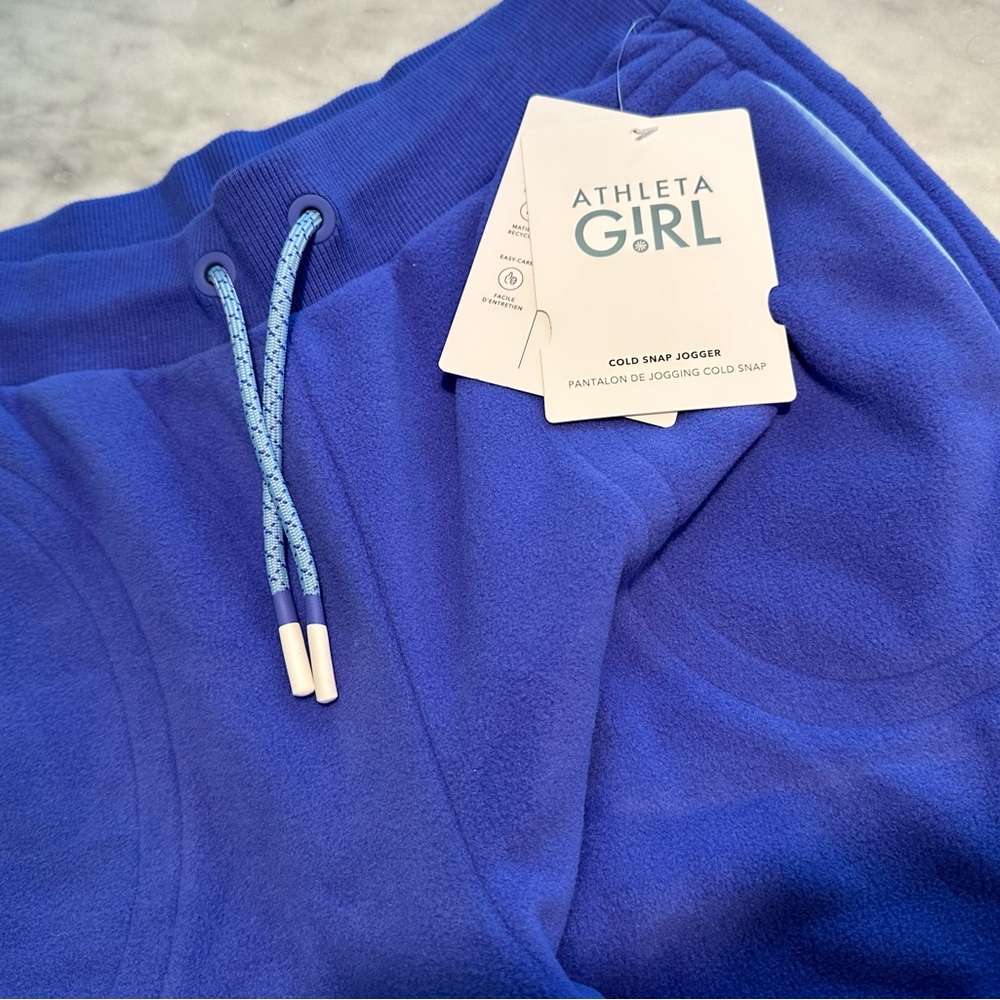 Athleta size 14 girl blue fleece pants